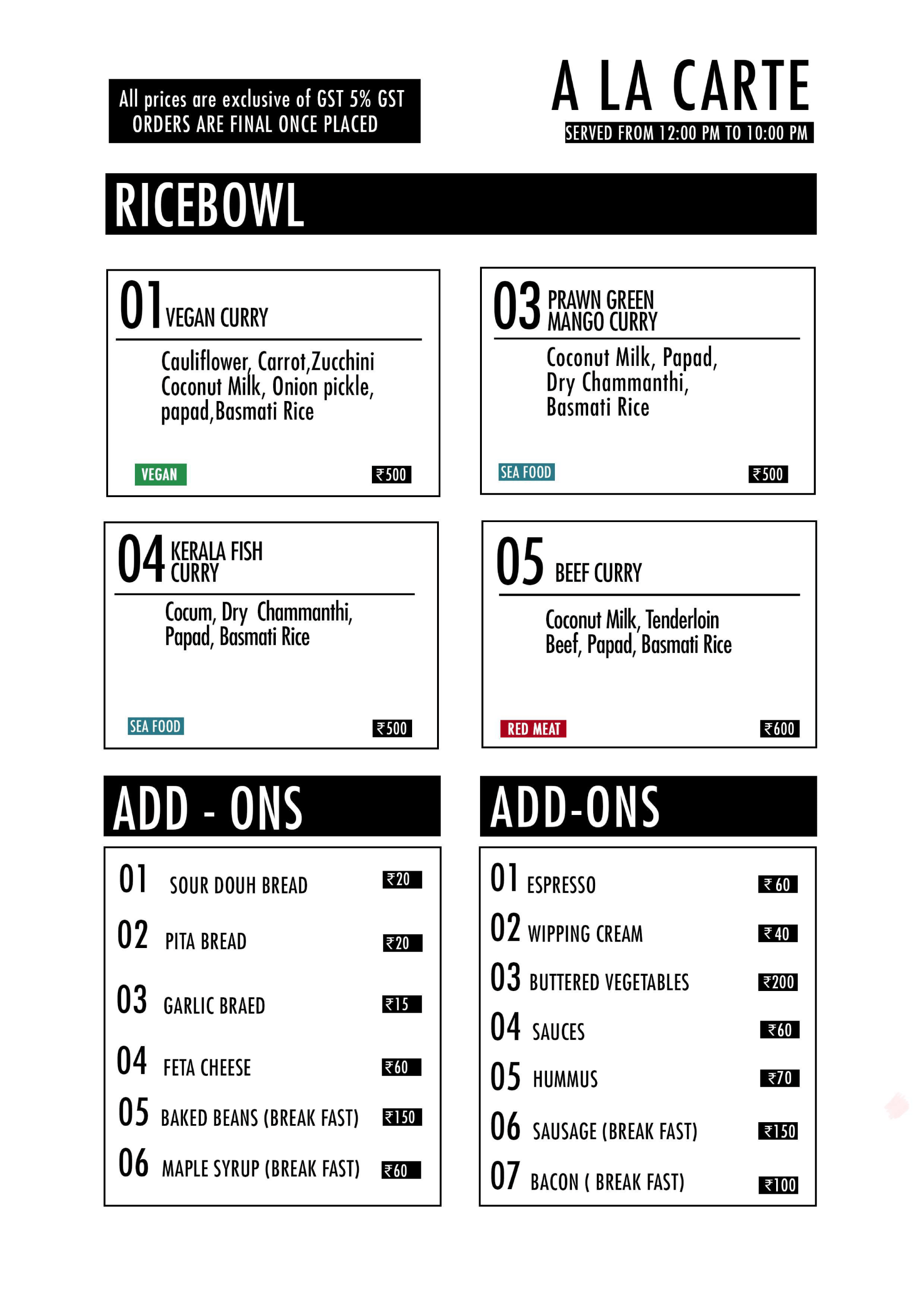 Rice Bowls & Add-ons